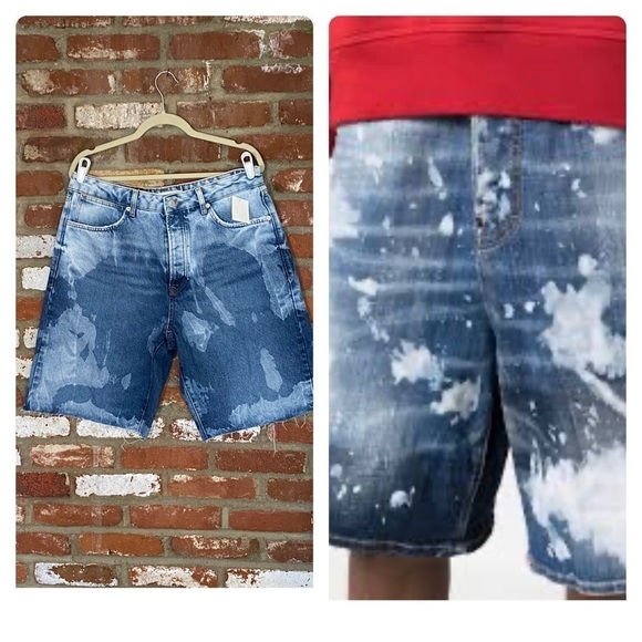 Topman Bleached Demin Raw hem shirts New Size 36 - Picture 2 of 7